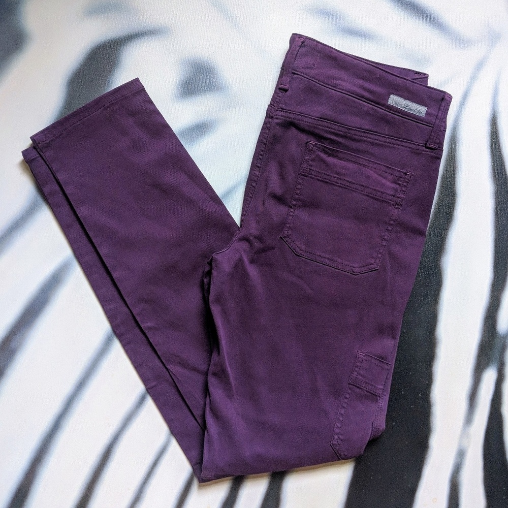 Level 99 Purple Denim Liza Skinny Jeans